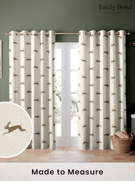 Emily Bond Natural Alice Made to Measure 100% Cotton Curtains (198056) | £91