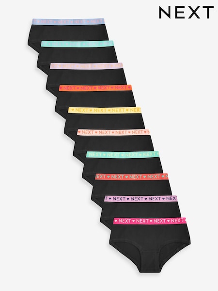 Black Hipster Briefs 10 Pack (1.5-16yrs) (199090) | £16 - £22