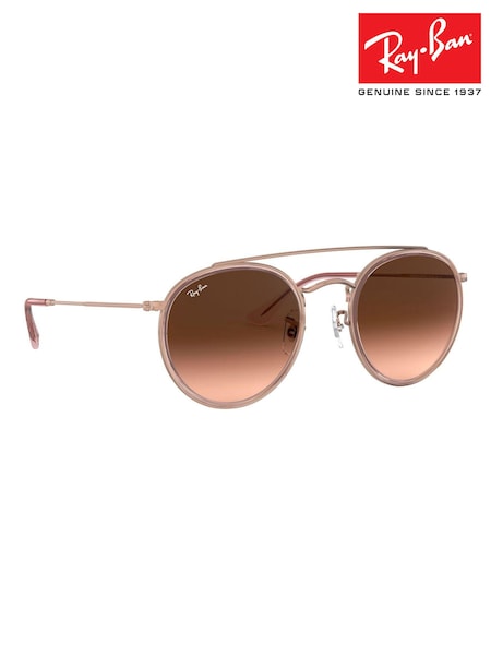 Ray-Ban Round Double Bridge Sunglasses (1HD525) | £173