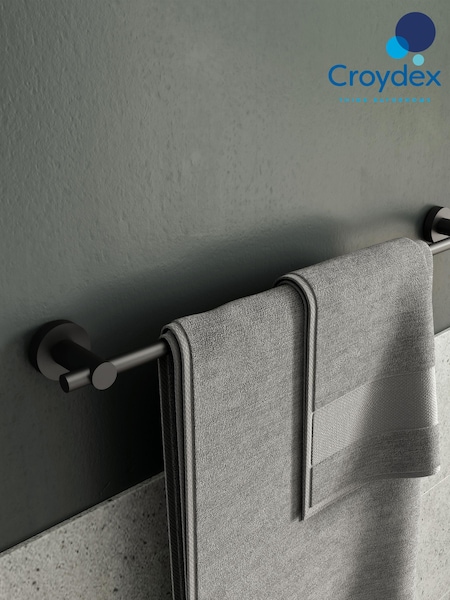 CROYDEX Epsom Black Towel Rail (1R3981) | £69