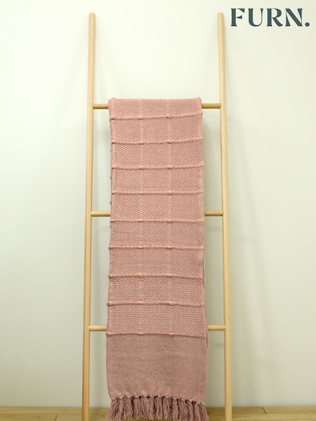 furn. Pink Motti Throw (200207) | £32