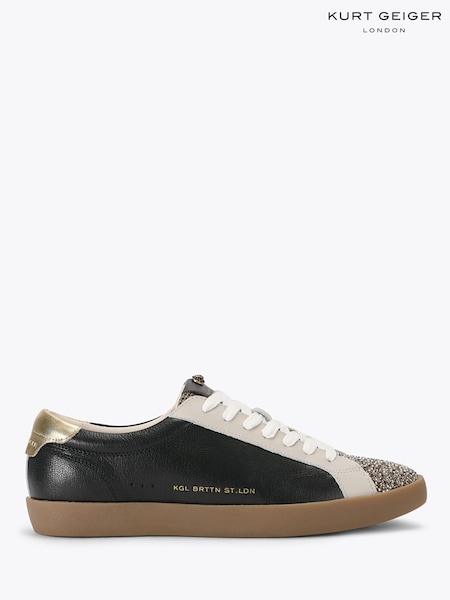 Black/Brown - Regular Kurt Geiger London Strand Leather Trainers