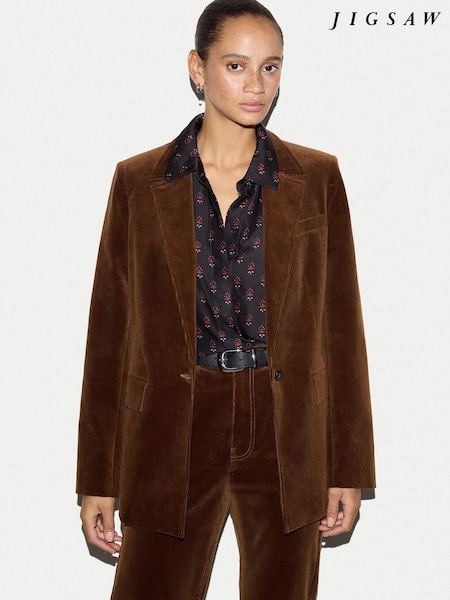 Brown - Jigsaw Ross Cord Blazer