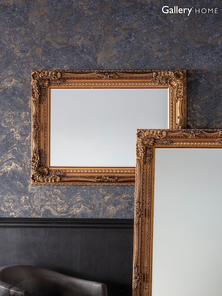 Gallery Home Gold Carved Louis Mirror (200665) | £225