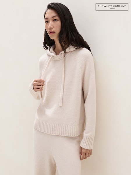 Natural - The White Company Cosy Longline Seam Detail Hoodie