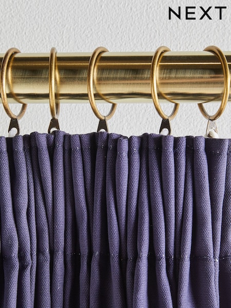 Antique Brass 28mm Diameter Metal Curtain Pole Rings 6 Pack (201064) | £4