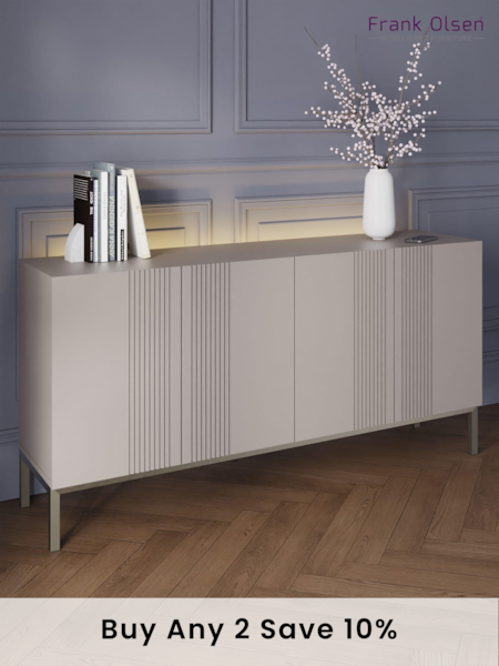 Frank Olsen Grey Iona 4 Door Large Sideboard (201658) | £510