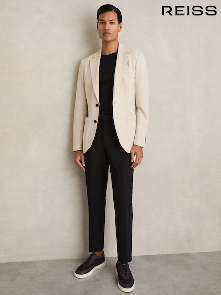 Reiss Black Found Slim-Fit Drawstring Trousers (201979) | £108