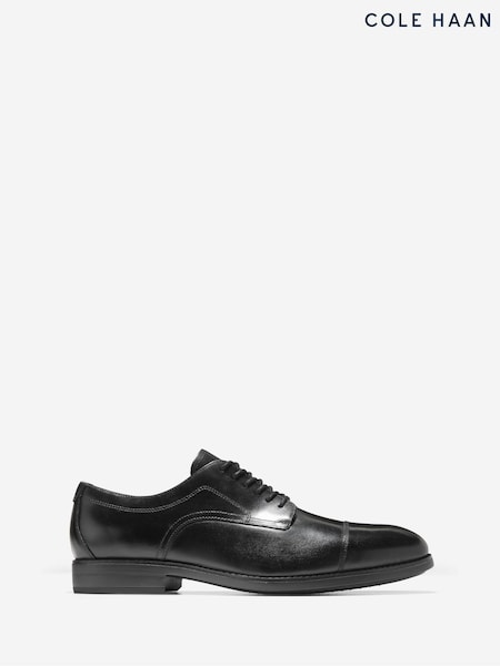 Black - Regular Cole Haan Harmon Grand Cap Toe Oxford Shoes