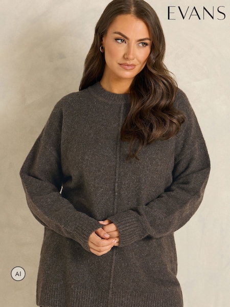 Brown - Evans Front Seam Jumper