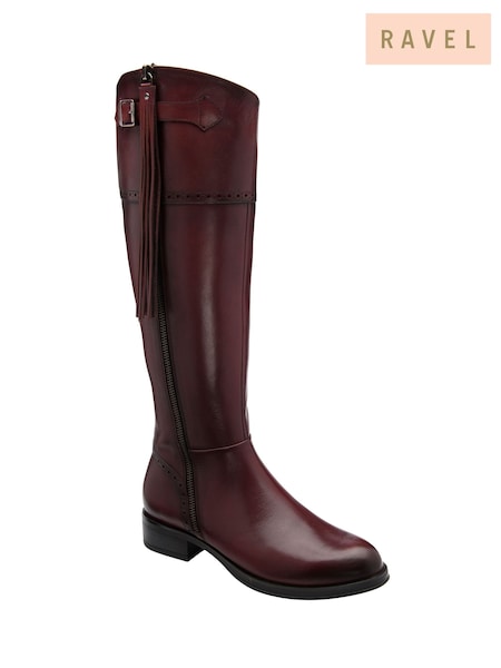 Red - Ravel Knee High Riding Boots