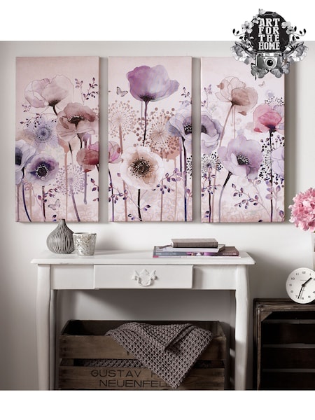Purple Classic Poppy Trio Wall Art (202657) | £58