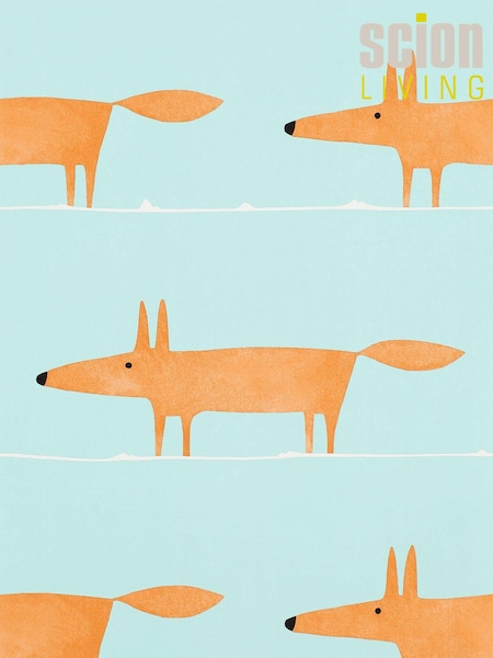 Scion Blue Mr Fox 10.05M Wallpaper (203458) | £54