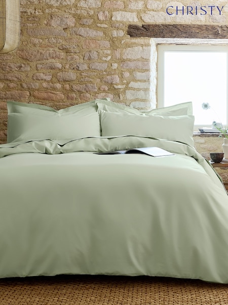 Christy Pure Cotton Percale Duvet Cover & Pillowcase Set