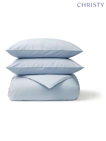 Christy Pure Cotton Percale Duvet Cover & Pillowcase Set
