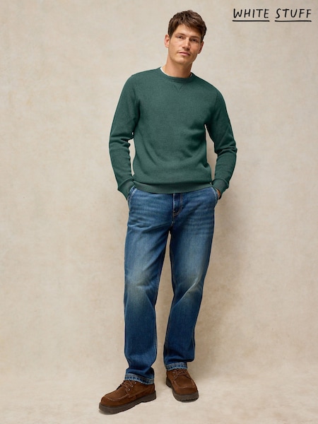 Green - Regular White Stuff Attadale Crew Neck Jumper