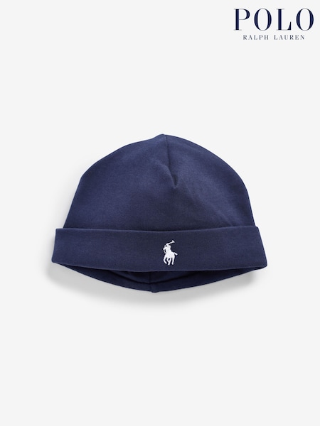 Ralph Lauren Navy Baby 100% Cotton  Hat (204040) | £27