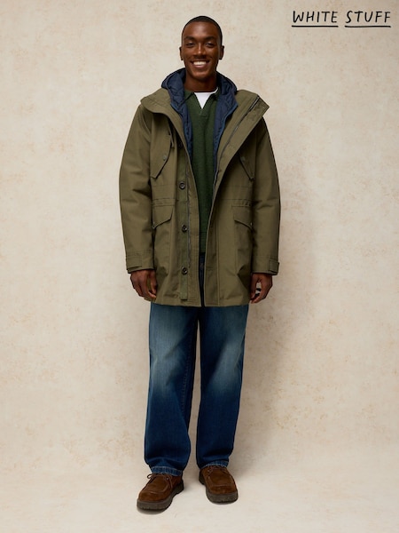 Green - Regular White Stuff Elland 2 In 1 Parka