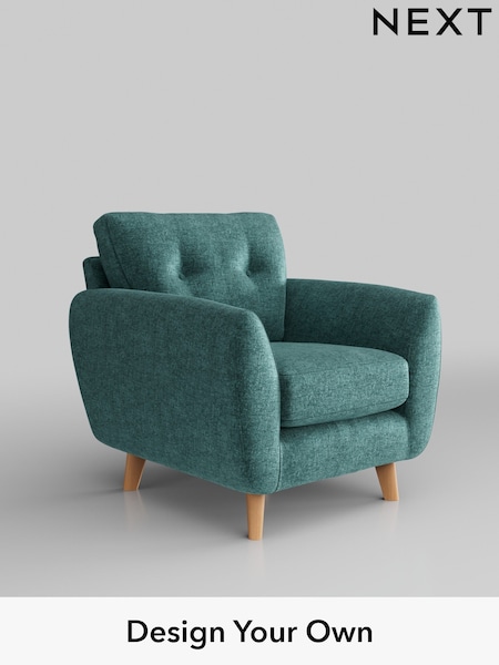 Plush Chenille/Dark Teal Green Wilson Buttoned Back (204230) | £599