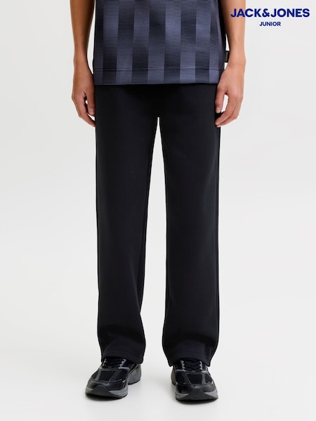 Black - Jack & Jones Junior Relaxed Fit Uncuffed Joggers