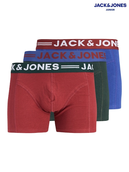 Red - Jack & Jones Junior Boxers 3 Pack