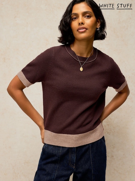 Brown - White Stuff Sansa Knitted T-shirt