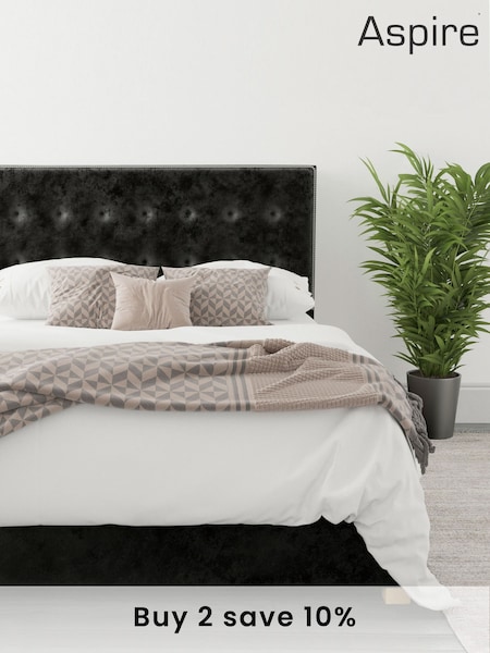 Aspire Furniture Black Olivier End Lift Ottoman Storage Bed (204725) | £534 - £801