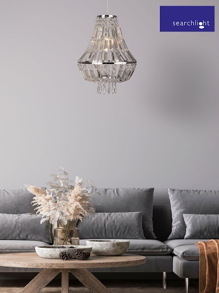 Searchlight Chrome Goosefoot Acrylic Empire Shade (205147) | £35