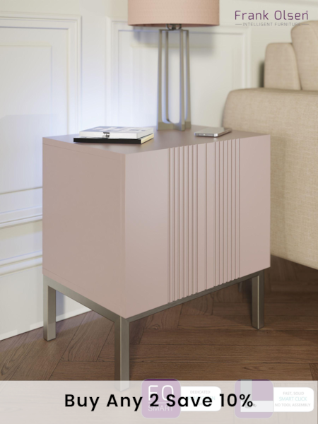 Frank Olsen Mulberry Iona 1 Door Side Table with SMART Features (206102) | £230