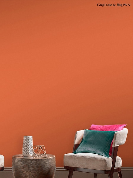 Graham & Brown Fortune Cookie Orange Resistance Ultra Durable Matt Emulsion Paint (206165) | £54