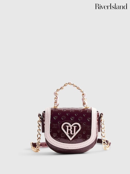 Red - River Island Patent Mini Kendal Bag