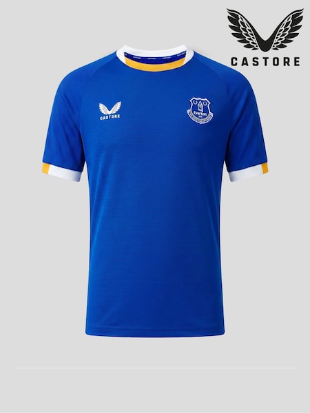 Blue - Regular Castore Everton Home Short Sleeve Shirt