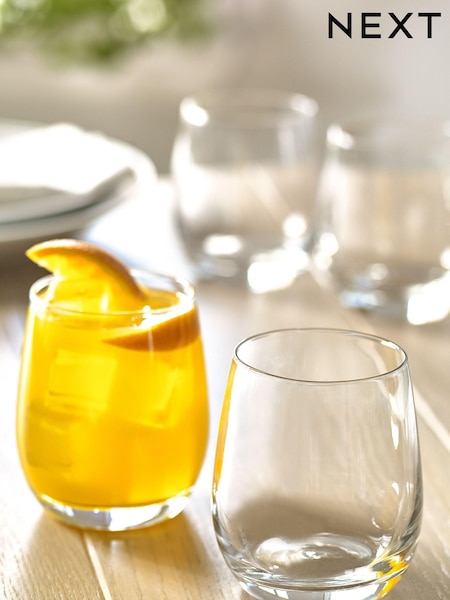 Clear Nova Tumbler Glasses Set of 4 Short Tumbler Glasses (206658) | £14
