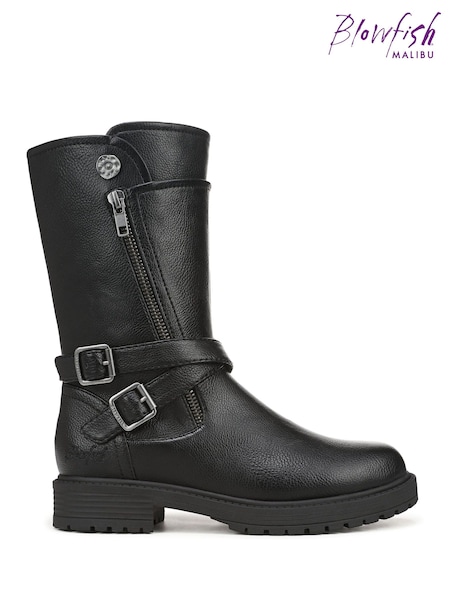 Black - Blowfish Malibu Alberta Rugged Regular Fit Ankle Boots