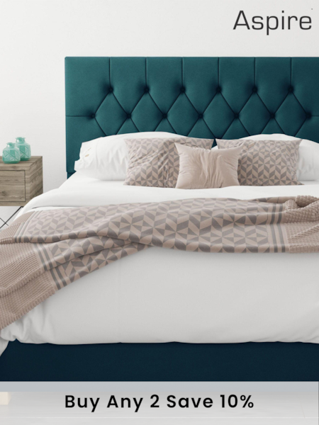 Aspire Furniture Emerald Green Olivier End Lift Ottoman Storage Bed (207531) | £485 - £725