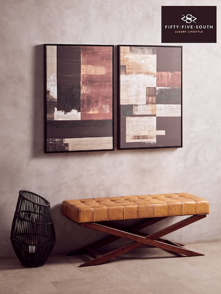 Fifty Five South Set Of 2 Astratto Abstract Canvas Wall Art