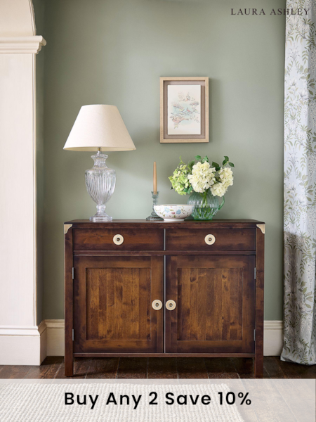 Laura Ashley Dark Chestnut Balmoral Slim Sideboard (210806) | £875