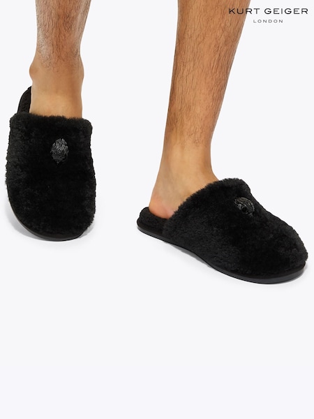 Black - Regular Kurt Geiger London Kensington Fur Slipper Shoes