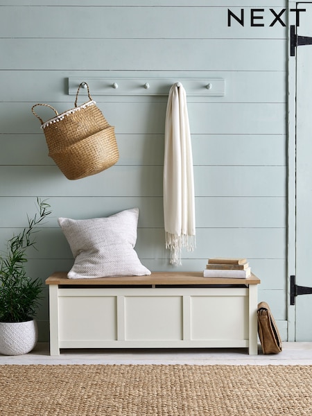Cream Malvern Oak Effect Hallway Storage Bench (211631) | £245