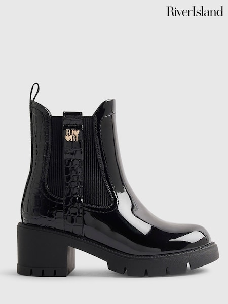 Black - River Island Heeled Chelsea Boots