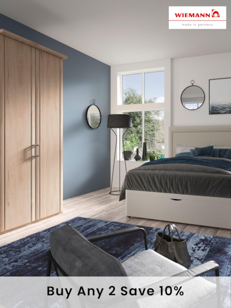 Wiemann Holm Oak Torquay Wood Semi Fitted Double Wardrobe (212000) | £810