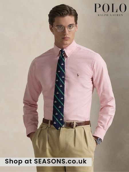 Pink - Regular Polo Ralph Lauren Custom Fit Oxford Shirt