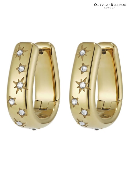 Gold Tone - Olivia Burton Ip Celestial Wide Hoop Earrings