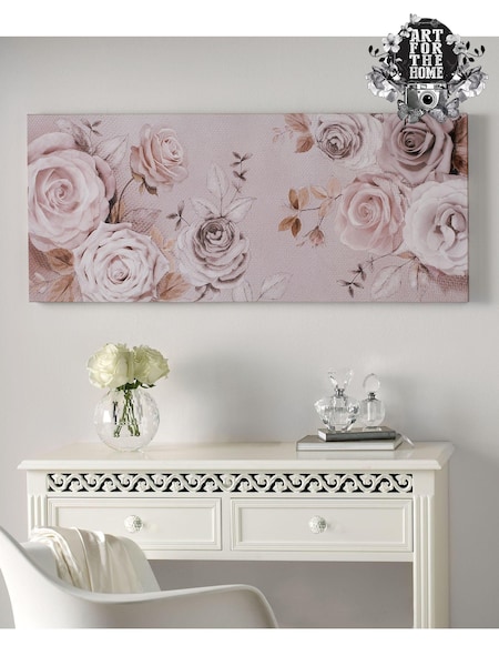Art For The Home Pink Mixed Media Rose Trial Wall Art (213483) | £38