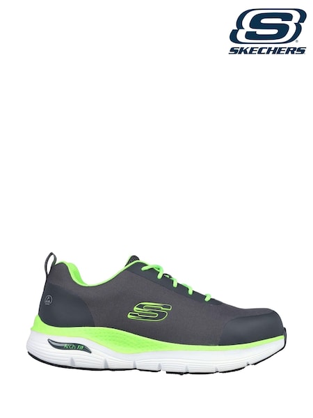 Skechers Grey Work Arch Fit Ringstap Slip Resistant Mens Trainers (214045) | £99