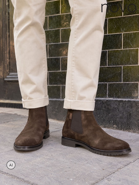 Brown - Regular Novo Ryan Real Suede Clesea Boots