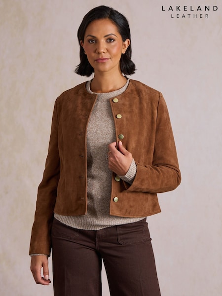 Brown - Lakeland Leather Catbells Suede Jacket