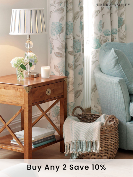 Laura Ashley Honey Gold Balmoral 1 Drawer Side Table (215182) | £370