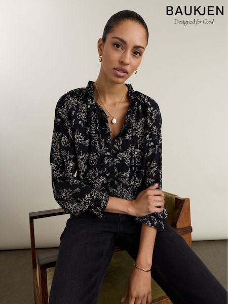 Black - Baukjen Jasmine Printed Blouse