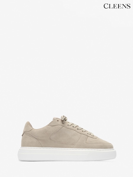 Sand Suede - Regular Cleens Court Trainers